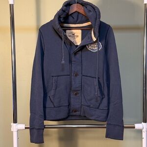 Y2K Hollister Dark Blue Men's Hoodie Jacket